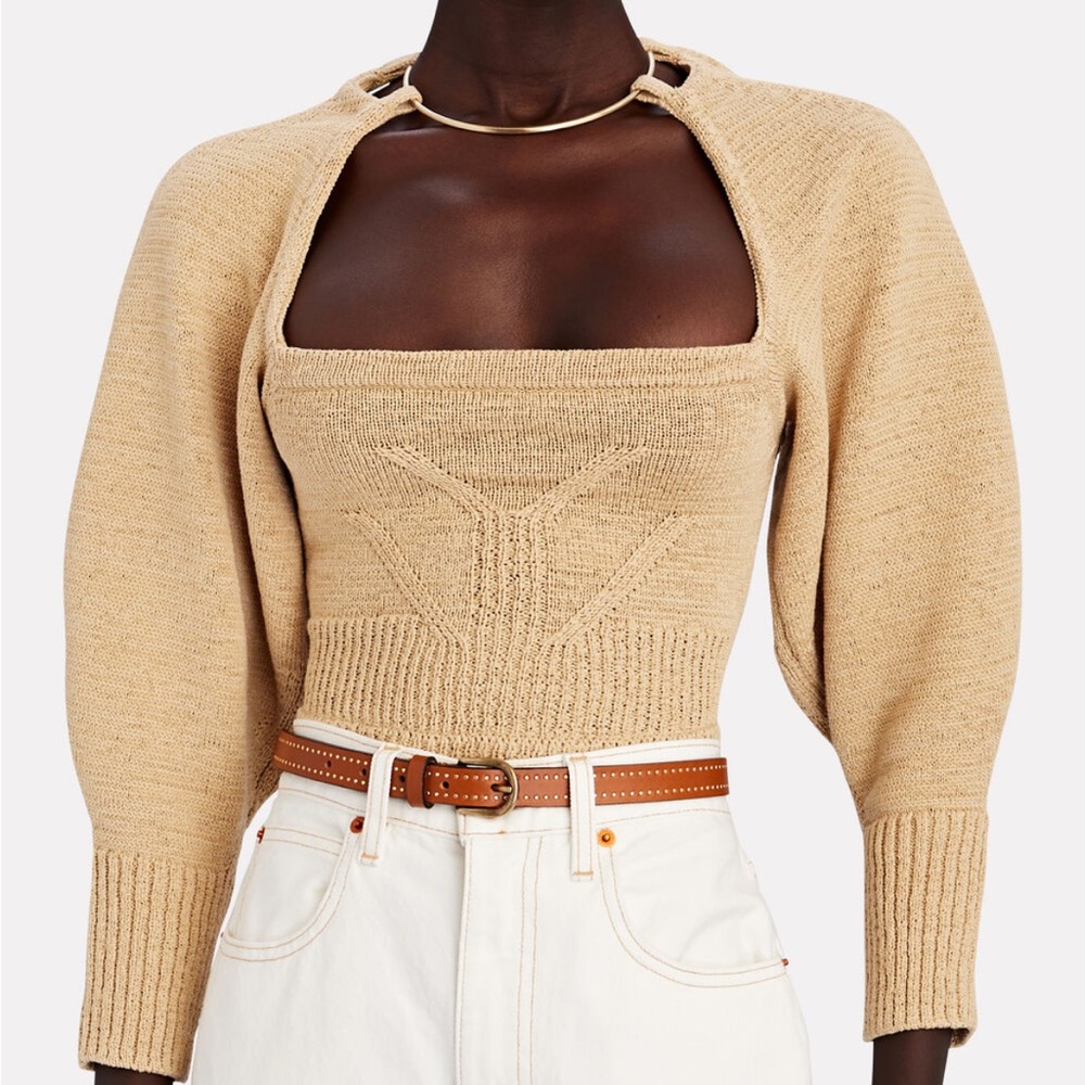 Cult Gaia Jamila Knit Crop Top Size Petite